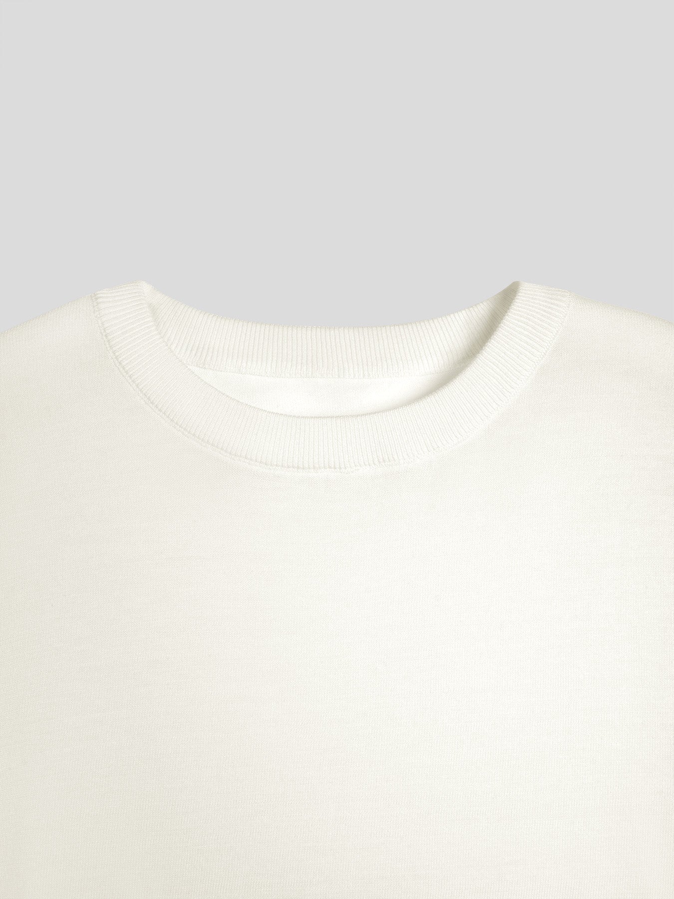 CoolKnit Color Blocked Cuffs Short Sleeve Knitted T-Shirt